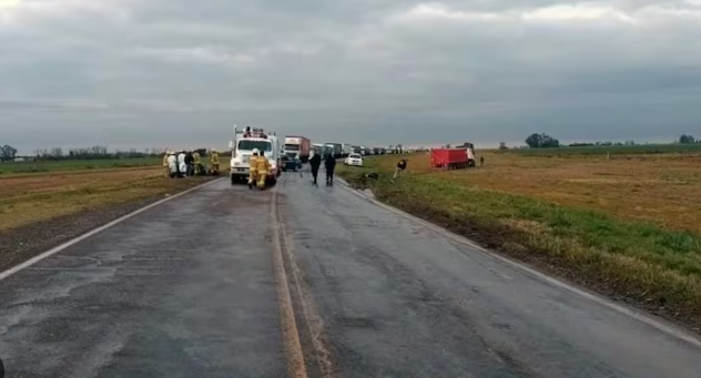 Un tramo de la ruta 34, un verdadero pasillo a la muerte