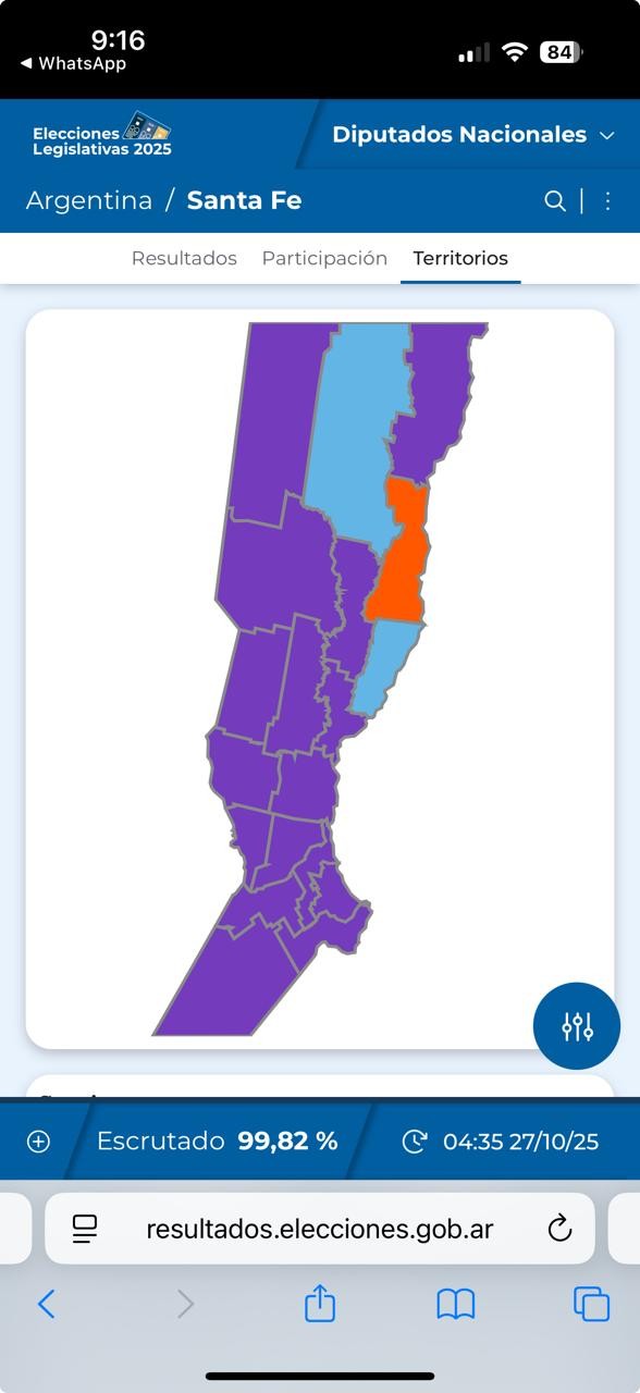 El violeta tiñó la geografía santafesina
